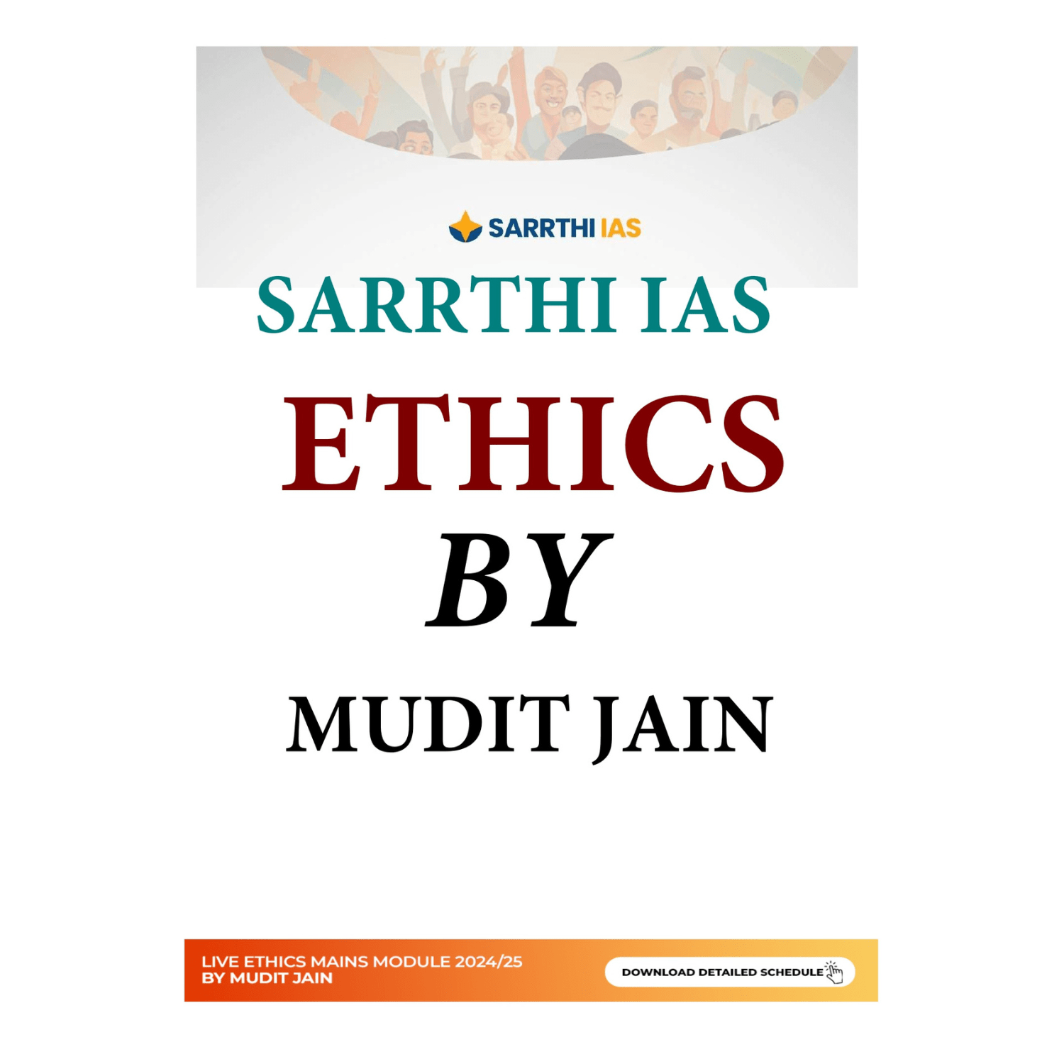 Sarrthi IAS UPSC ETHICS By Mudit Jain Sir English