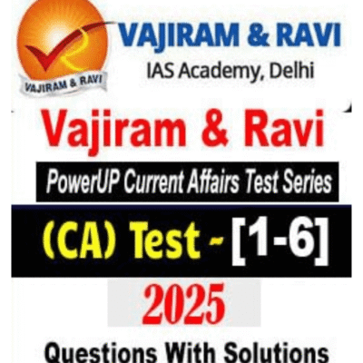 Vajiram & Ravi PowerUp (CA) Test Series GS 2025 (1-6) English Series GS 2025 English by Vajiram & Ravi