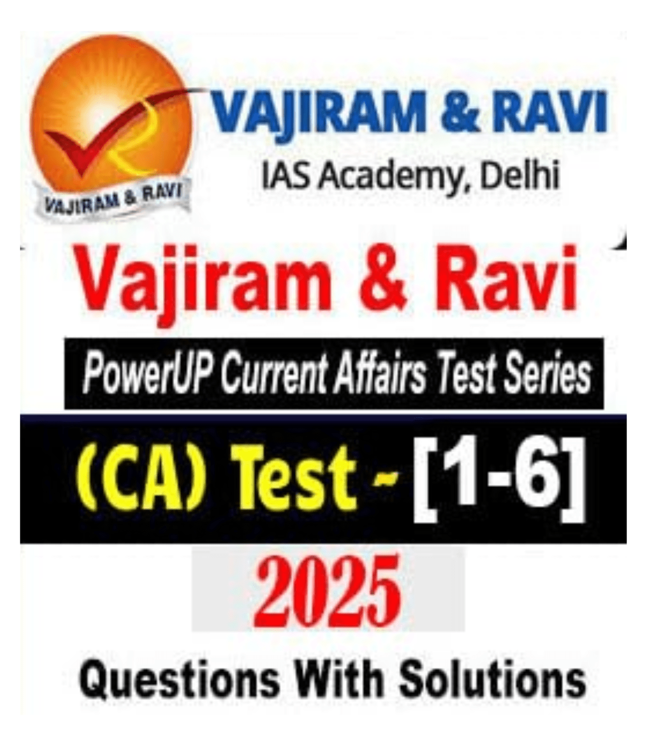 Vajiram & Ravi PowerUp (CA) Test Series GS 2025 (1-6) English Series GS 2025 English by Vajiram & Ravi