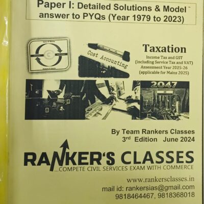 Commerce And Accountancy, IAS UPSC (MAINS),Ranker's Class