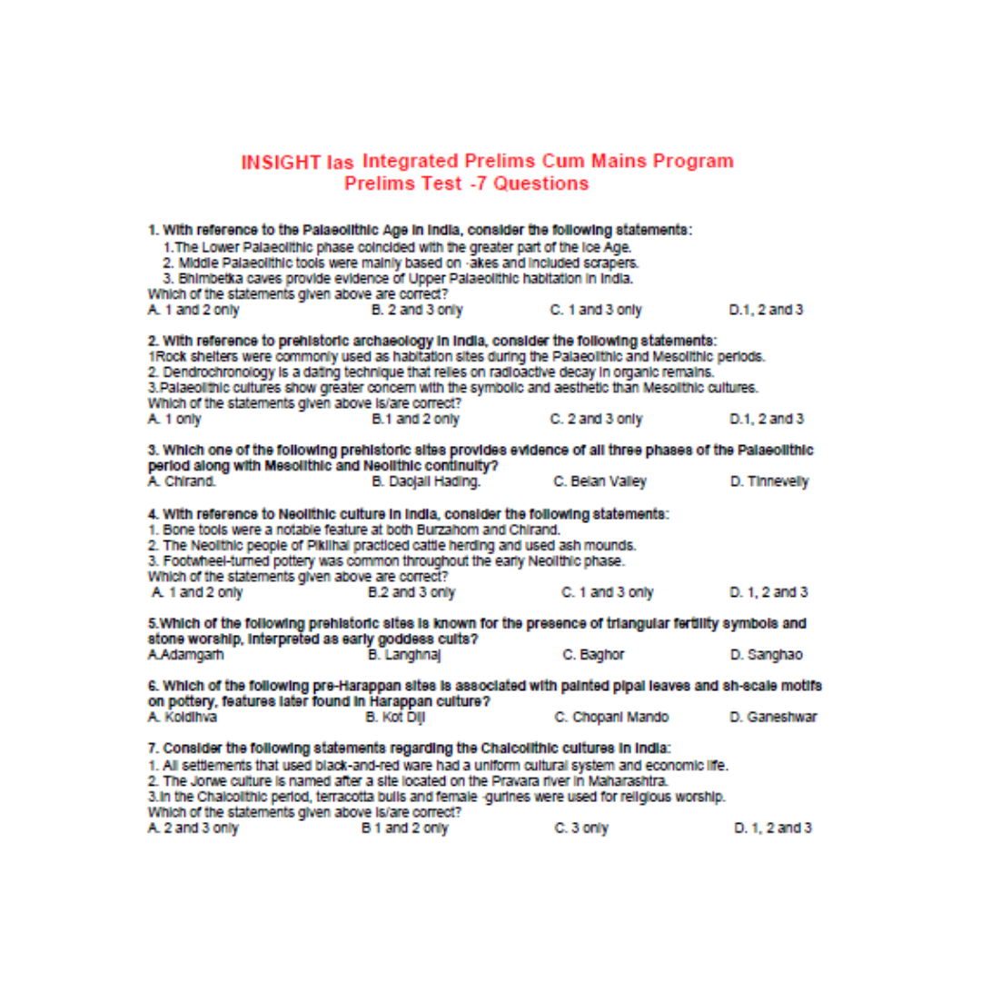 Insights IAS Test Series 2026 Test -7 - Image 2