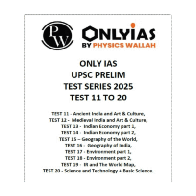 “OnlyIAS UPSC Prelim Test Series 2025 (Tests 11–20)”