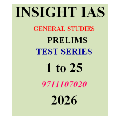 INSIGHT IAS GS Prelims Test Series 1–25 (2026)