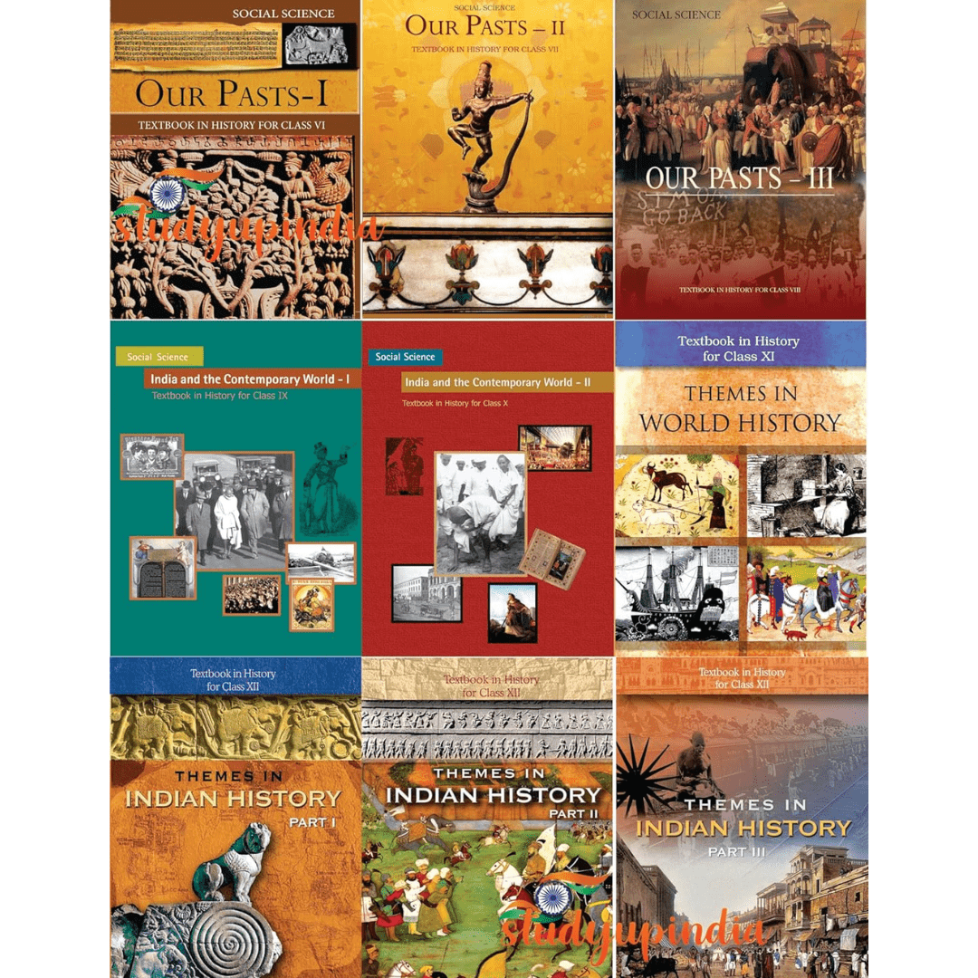 ALL NCERT HISTORY BOOKS FOR Class - 6 TO 12 (ENGLISH MEDIUM) IN COMBO PACK for UPSC Prelims / Main / IAS / Civil Services / IFS / IES / ISS / CISF / CDS / SCRA / IFS / NDA (9 BOOKS)