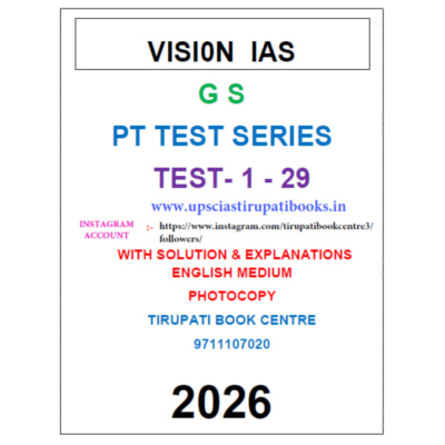Vision IAS GS PT Test Series Test 1–29 2026 (English Medium) Photocopy with Solutions