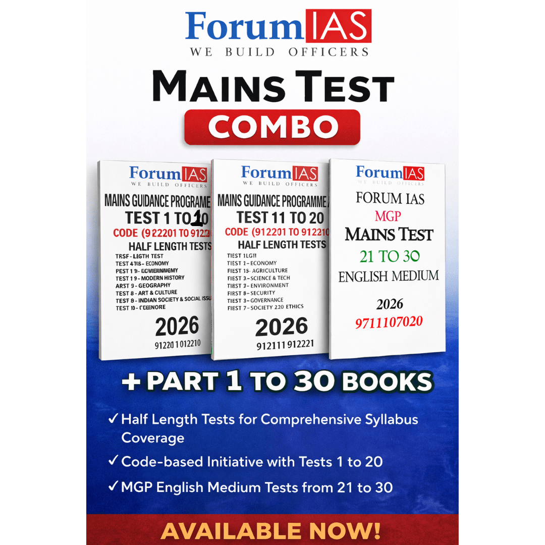 ForumIAS MGP 2026: Ultimate Mains Test Combo (Tests 1–30 )
