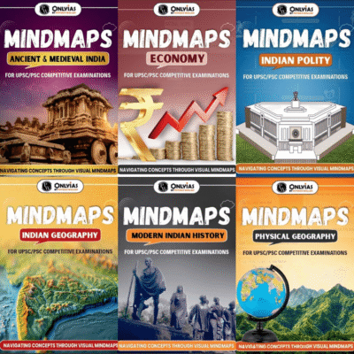 Mind Maps Combo Book Set for UPSC & Competitive Exams (Ancient, Economy, Polity, Geography, History & Physical Geography)