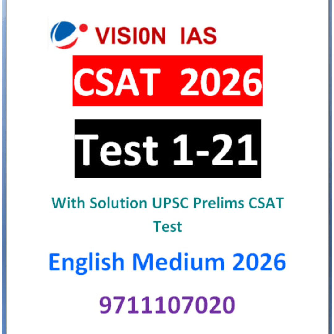Vision IAS CSAT 2026 Test Series (Test 1–21) with Solutions – English Medium