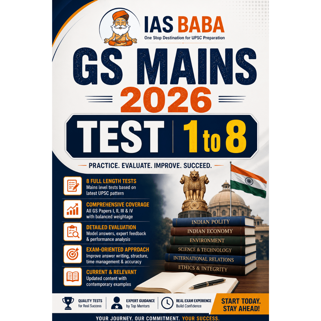 IAS Baba GS Mains 2026 - Test Pack (Tests 1–8)
